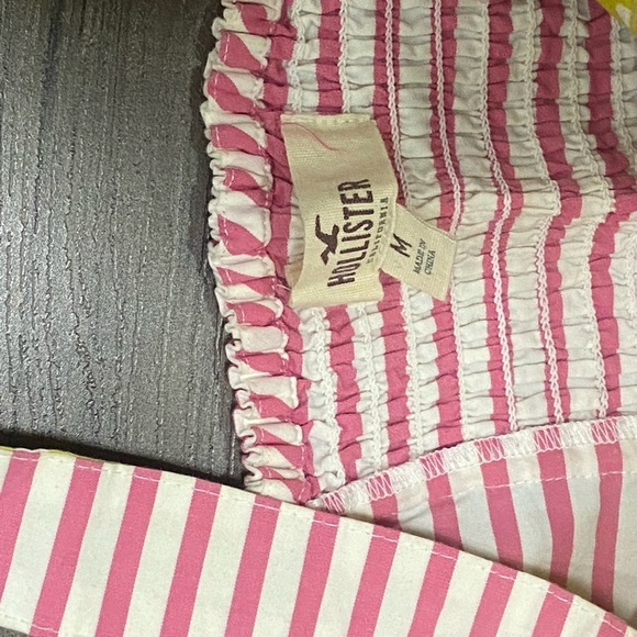 Vintage Hollister Pink and White Striped Top - Picture 4 of 5